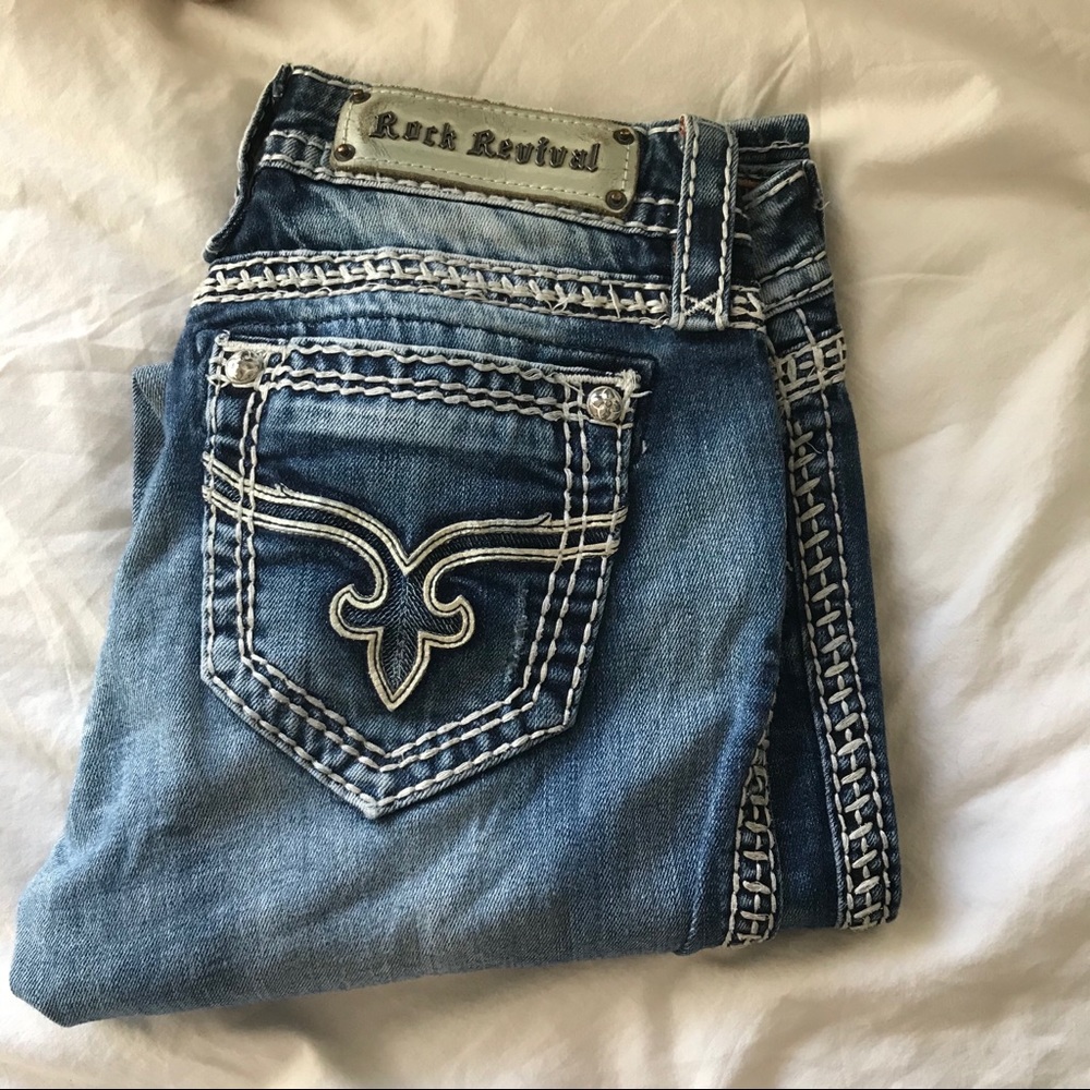 Rock Revival Pamela Cuff Straight Jeans